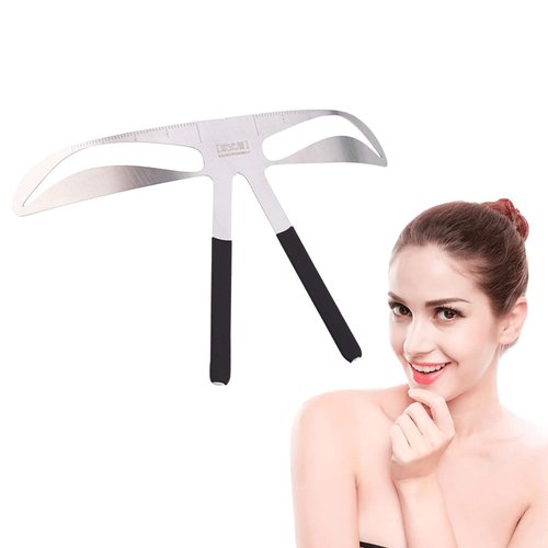 Eyebrow Ruler, 4 Types Eyebrow Stamp Stencil Kit Permanent Eyebrow Ruler Eyebrow Stencils Eyebrows Shape Reusable Eyebrow Measure Balance Extension Ruler Eyebrow Shape Stencil(European style eyebrow)