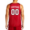 Custom Reversible Basketball Jersey - Front and Back (Adult Medium, Red)