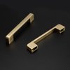 Rergy 5 Pack Cabinet Pulls Gold 5 in Cabinet Handles LS9901GD128 Solid Modern Drawer Pulls Gold Cabinet Hardware Pulls for Kitchen