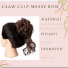 Claw Clip Messy Bun Hair Piece Tousled Updo Hair Buns Extension Elastic Hair Band Hair Pieces Curly Hair Bun Scrunchie For Women (Medium Brown)
