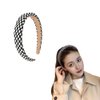 Checkered Headband Puffy Headbands for Women Girls Black White Plaid Hair Band for Women Buffalo Check Headband Pad Hairband Sponges Puff Headbands Buffalo Head Band Gift