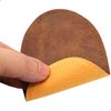ZUPAYIPA 2Pcs Sew-On Fabric Oval Elbow Knee Patches Sweater Trousers Repair Patches Craft Supply Sewing Appliques (Pu Leather，Coffee)
