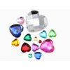 Allstarco 15mm Flat Back Heart Acrylic Rhinestones Plastic Gems Plastic Costume Jewels Embelishments - 40 Pieces (Jet Black H101)
