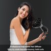 Universal Diffuser Hair Dryer Attachment:Hair Diffuser For Curly Hair,Curly Hair Diffuser,Black Hair Diffuser Attachment For Hair Dryer Nozzles From 1.7 To 2.1