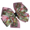 Farm Animals Pinwheel Hair Bow 4" Pink