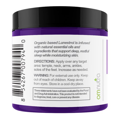 OmNutra Topical Magnesium Cream for Sleep - 4OZ Organic Based Deep Sleep Lotion with Essential Oils, Lavender - Melatonin Free, Moisturizer Night Cream for Better Sleep