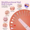 Professional Nail Drill Kit ; Portable Electric Nail File Set for Acrylic Gel Nails, Nail Filer Electric for Beginners and Professionals Manicure and Pedicure Set with Rechargeable, Lightweight, Pink