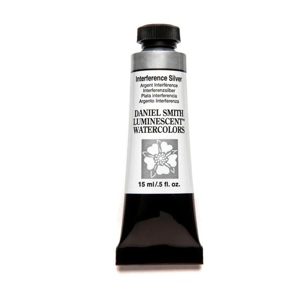 Daniel Smith Extra Fine Watercolor Paint, 15ml Tube, Interference Silver, 284640007, 0.51 Fl Oz (Pack of 1)
