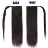 Ugrace Hair Ponytail Extension Human Hair Ponytail Extension For Black Women Clip In Ponytail Hair Extensions Wrap Around Long Ponytail Straight One Piece Hairpiece Hair(16 inch, Natural Black #1B)