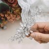 Catery Bride Wedding Rhinestones Hair Comb Silver Hair Jewelry Bridal Hair Pieces Crystal Headpiece Side Comb Wedding Hair Accessories for Women and Girls