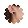 Sttiafay Punk Black Butterfly Drop Earrings Acrylic Butterfly Tassel Chain Earrings Silver Long Butterfly Earrings Black Butterfly Stud Earrings Jewelry for Women and Girls