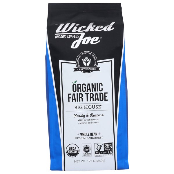 Wicked Joe Coffee Big House Whole Bean, 12 oz