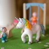 HABA Little Friends Unicorn Ruby Rainbow Chunky Plastic Toy Figure
