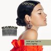 MARY LAVENDER Side Hair Comb for French Twist Bangs Hair Pin Clips Hair Accessories Decorative Comb for Women Kids Girls 5pcs