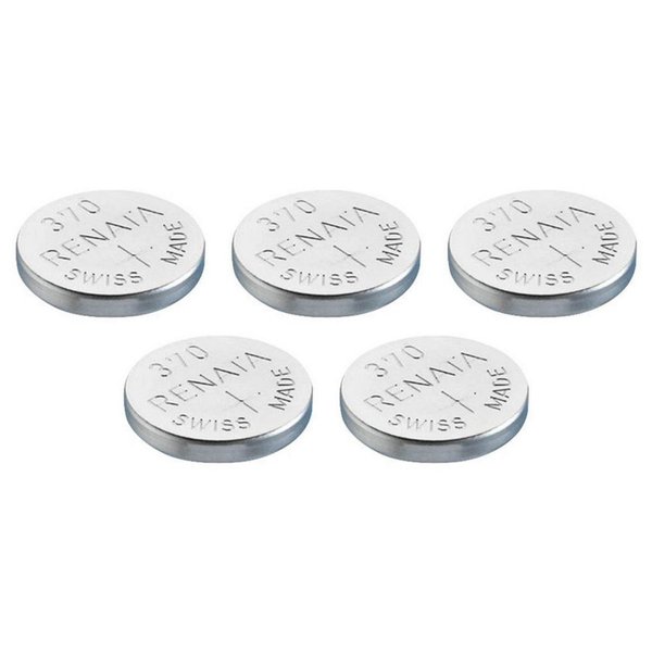 Renata Watch Battery Swiss Made Renata 370 or SR920SW 1.5V (5 Batteries, 370 or SR 920 SW)
