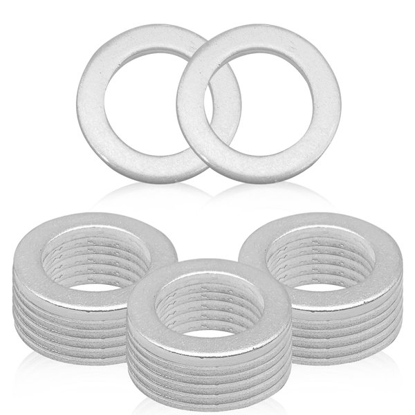 20PCS M14 Drain Plug Gasket Aluminum Engine Oil Crush Washers Replacement for Acura 94109-14000