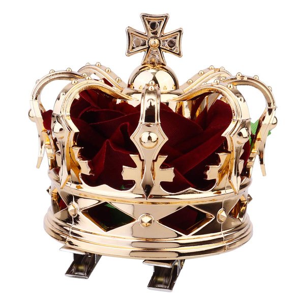 PRETYZOOM Headdress Mini King Hairpin Hair Accessories King Party Hats Halloween Costume Prom Accessories(Red) Party Hair Accessories