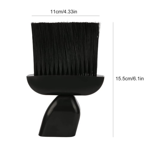 Barber Brush, Neck Duster Brush for Hair Cutting, Soft Hair Neck Cleaning Brush, Professional Hair Brush for Hairstylists - Black