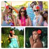 2pcs Flower Hair Clip, Red Hawaiian Flower Hair Clip Beach Party Hair Clip Bohemian Flower Hair Accessories for Women Girls Dancer Bride Wedding Beach Party