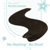 YoungSee Wire Hair Extensions Human Hair Darkest Brown Wire Human Hair Extensions Darkest Brown Secret Invisible Hair Wire Extensions Brown Hair Piece Extensions 80G 16Inch