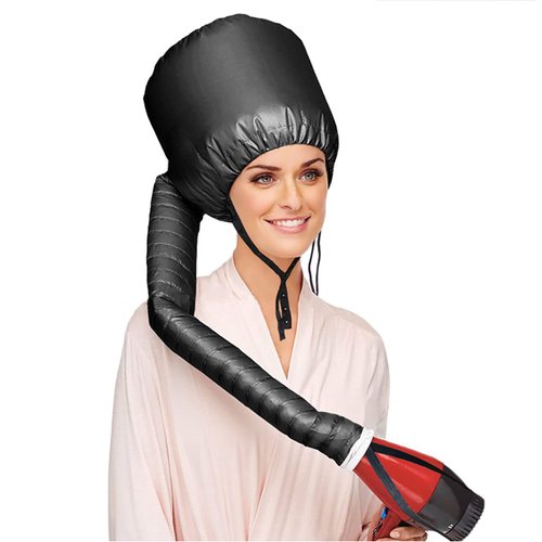 Hair Dryer Bonnet Accessories Adjustable Portable Hooded Hair Dryer for Hair Styling, Hair Color, Hair Condition and More - Black
