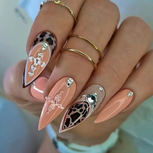 Kurilai 3D Cross Nail Charms for Acrylic Nails, 30pcs Cross Nail Decorations for Nail Art, Punk Nail Design Metal Nail Supplies, Alloy Cross Nail Studs for Women Girl DIY Jewelry Cellphone Crafts