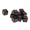 Yiotfandoll 10PCS Polyhedral Dice D6 Dice 16mm Acrylic 6 Sided Dice Double Colors Game Dice for RPG MTG DND Dice Table Games (Red Blue)