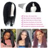 Ainmeys Curly V Part Wigs Brazilian Kinky Curly Human Hair Wigs for Black Women V Shape Wigs No Leave Out Lace Front Wigs Upgrade U Part Wigs Glueless Full Head Clip In Half Wigs(26IN 180% Density)