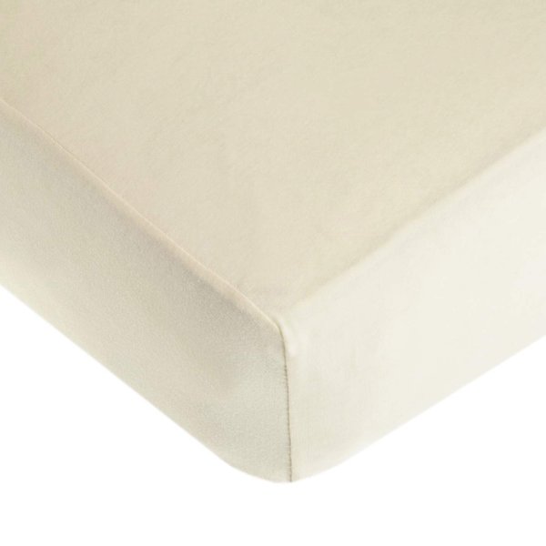 American Baby Company Fitted Crib Sheet 28" x 52", Soft Breathable Neutral 100% Cotton Jersey Sheet, Ecru, for Boys and Girls, Fits Crib and Toddler Bed mattresses