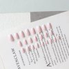 KQueenest Ombre Pink Press on Nails Short Medium Square Glue on Nails White and Pink,French Manicure Fake Nails Short Coffin Acrylic Nails Press on Gradient Gel Nails For Women False Nails 24 Pcs