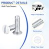 uxcell 100Pcs Wall Plate Screws, 1/2" Long 6-32 Thread Outlet Screws White Oval Head Milled Slot Panel Switch Plate Screws for Wall Light Electrical Cover Panel Replacement