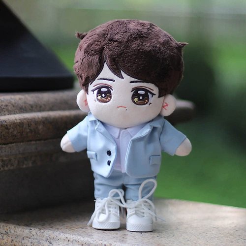 niannyyhouse 15cm Plush Doll Clothes Blue Suit Coat Tie White Shirt Pants 6in Soft Stuffed Plush Toys Accessories Dress up (Light Blue, 15cm)