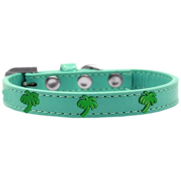Mirage Pet Products 631-24 LPK18 Green Palm Tree Widget Dog Collar, Size 18, Light Pink