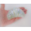 Generic Blue marbled seashell acrylic and metal hair claw clip (Length: 2.5), 1 Count (Pack of 1)
