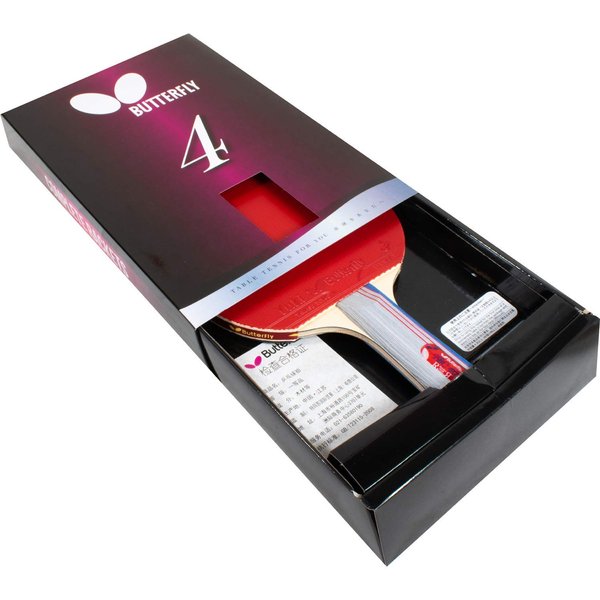 Butterfly 401 Table Tennis Racket Set - 1 Ping Pong Paddle – 1 Paddle Case - ITTF Approved Table Tennis Paddle - Ships in Ping Pong Racket Gift Box, Multi, B401FL