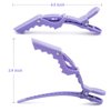 SINNKY Candy Color Alligator Hair Clips for Styling Sectioning，Wide Teeth and Durable Hair Salon Crocodile Hairpin Wide Teeth & Double-Hinged Design. (purple)