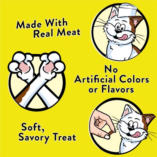 TEMPTATIONS Meaty Bites, Soft and Savory Cat Treats, Chicken Flavor, 4.12 oz. Pouch