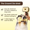 GROOMI Vacuum Pet Brush Kit – 3‑in‑1 Dog & Cat Grooming Tool, Self‑Cleaning Deshedding Brush & Pet Hair Remover, Universal Vacuum Attachment Including Dyson, Short, Medium & Long Fur, All Breeds