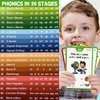 TUNJEJINY Phonics Flash Cards, Learn to Read Spelling Reading Sight Words-Digraphs CVC Blends Long Vowel Sounds Dolch Word Game Educational for Kindergarten F1st 2nd 3rd Home School Study Activity