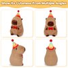 Achwishap Capybara Plush,Cute Plushies Capybara Stuffed Animal,Capybara Plush Toys,Kawaii Plush Stuffed Toy with Birthday Hat Plushie Gift for Kids Adults Birthday(Capybara with Birthday Hat,12”)