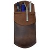 Hide & Drink, Durable Leather Pocket Protector, Pencil Pouch, Pen Holder for Shirt Pockets, Lab Coats, Backpacks, Office & Work Essentials, Handmade Includes 101 Year Warranty (Bourbon Brown)