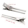 Twdrer 100PCS Hairdressing Double Prong Pin Curl Clips, Curl Setting Section Hair Clips Metal Alligator ClipsHairpins For Hair Bow, Hair Extensions, Hair Salon, Barber, Stylist (1.8", Silver)
