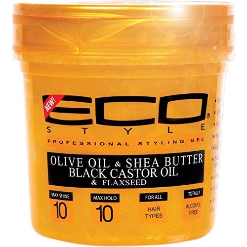 Eco Styler Styling Gel Olive Oil & Shea Butter Black Castor Oil & Flaxseed (Pack of 3)