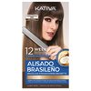 Kativa Brazilian Straightening Brunette Kit, 12 Weeks of Home Use Professional Straightening, with Organic Coconut Oil, Açai Oil, and Keratin, for Straighter, Softer and Shinier Dark-Coloured Hair