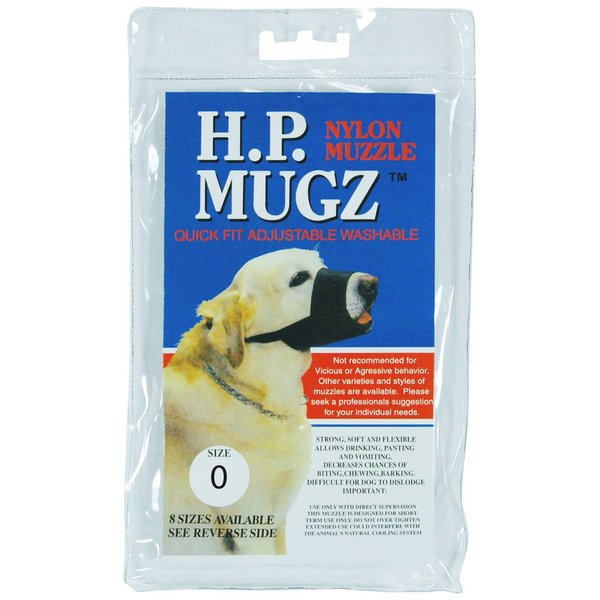 Hamilton Pet & Equine Hamilton H.P. Mugz Adjustable Quick Fit Nylon Soft Dog Muzzle, 4 to 4-1/2-Inch, Black