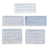 3D Letters and Numbers Nail Art Mold Silicone Combination Decorative Mold Nail Art Making Tool Silicone Carving Mould Nail templates for Nail Art