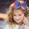 AIUPUOC Star Headband for Girls Cute Hair Bow Back to School Hair Accessories Red White and Blue Headband Patriotic Hair Accessories Memorial Day Accessories Headpiece (Red Blue, Medium)