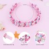 YARIEW 2 Beaded Headbands Pink Confetti Pearl Bead Hair Bands Birthday Cute Headband Fashion Headband Hair Accessories Halloween Christmas Costume