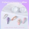 Laza Unicorn Chrome Nail Powder Glazed Donut Nails Metallic Mirror Effect Pigment Shimmer Pearl Powder Iridescent Nail Glitter Fairy Dust for Nail Art Supplies Gel Polish Manicure – Moonlight White