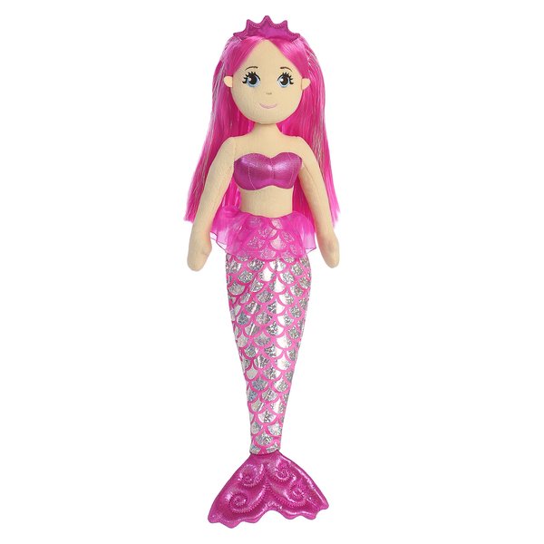 Aurora® Enchanting Sea Sparkles™ Garnet Stuffed Doll - Imaginative Play - Magical Companions - Pink 18 Inches